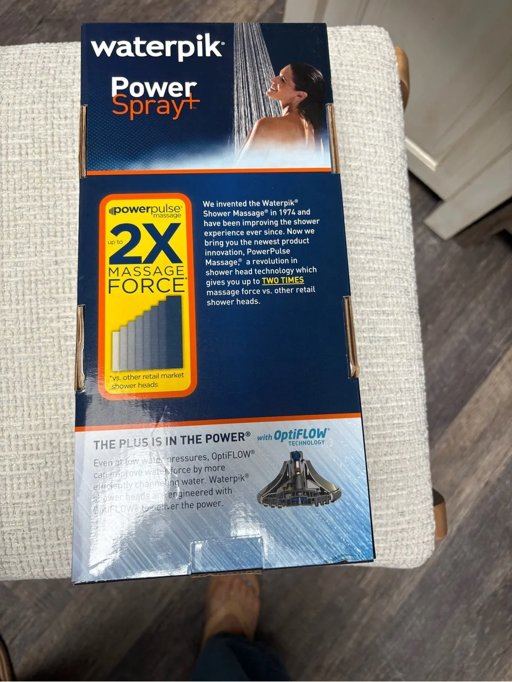 Waterpik PowerSpray+ Handheld Shower Head in Chrome